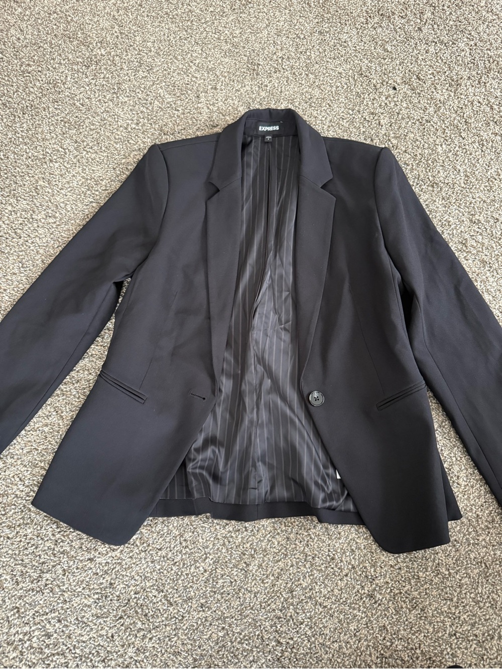Express Women's Black Single-Button Blazer